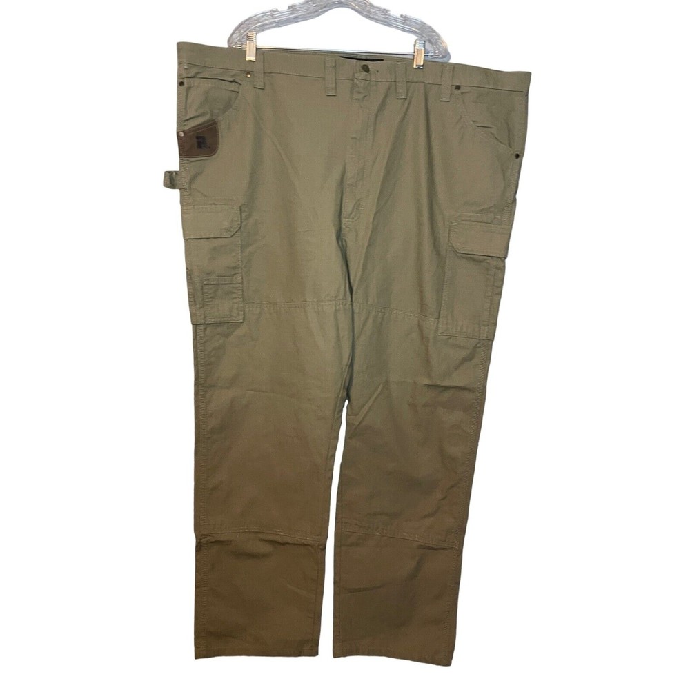 Wrangler Riggs Workwear Cargo Pants Adult Size 52x32 Khaki Ripstop Utility Mens